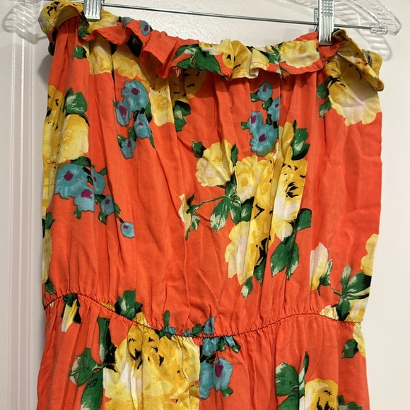 Floral strapless maxi dress - Picture 3 of 4